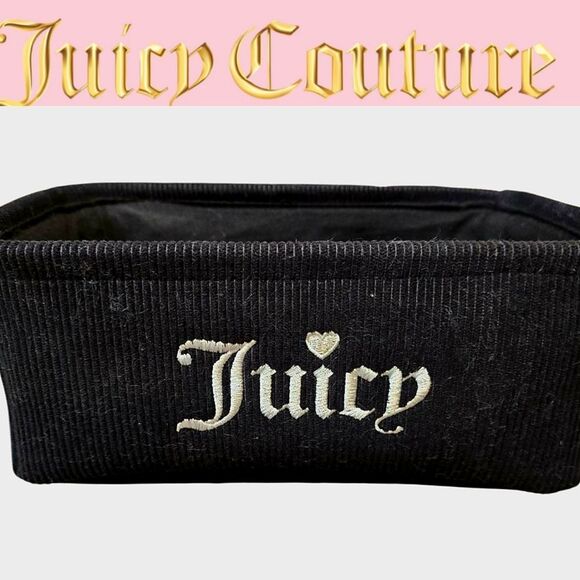 Juicy Couture Home Logo Corduroy Decorative Storage Basket - Picture 1 of 9